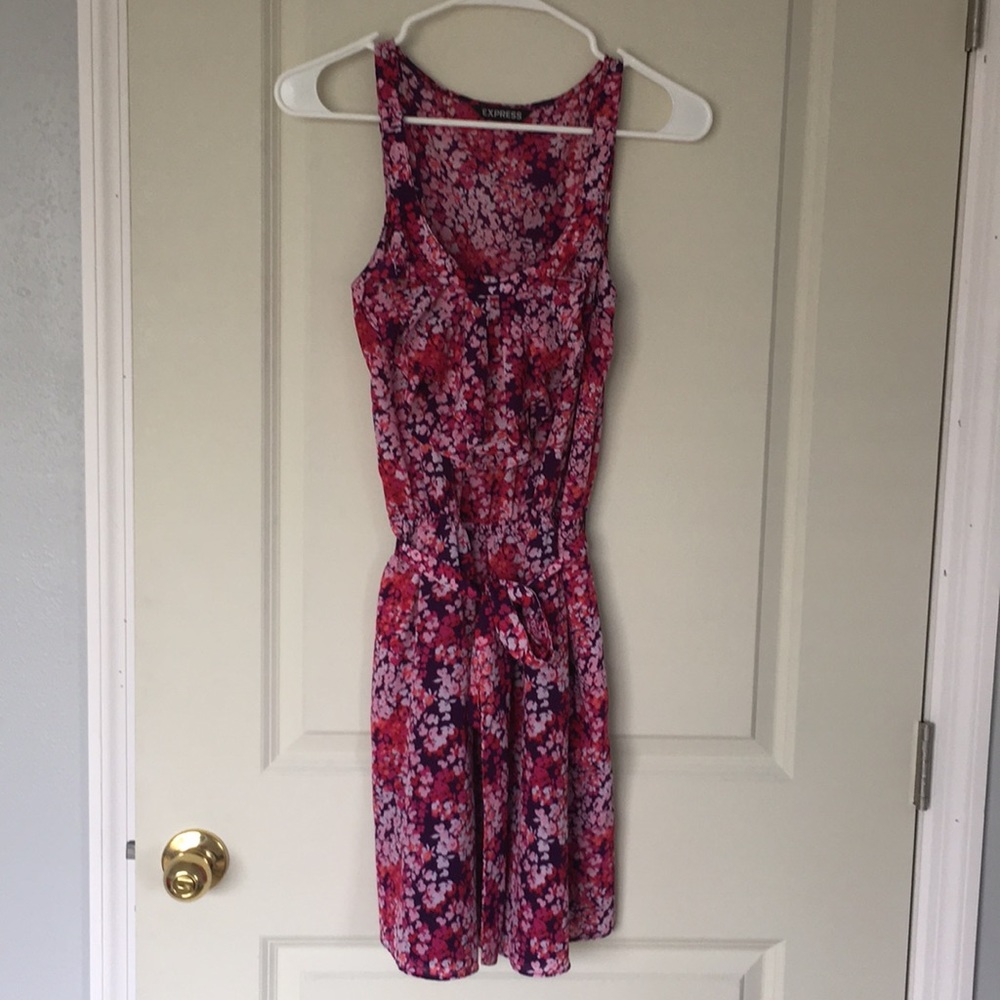 Pink floral dress